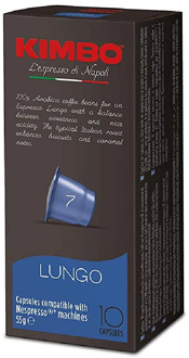 Kimbo coffee Capsules Compatible Nespresso-Long (10x10 capsules)