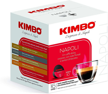Kimbo coffee Capsules Compatible with Sweet Taste Nescafe-Napoli (6x16 Capsules)