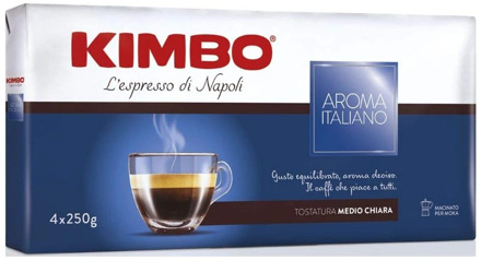 Kimbo Ground Coffee Aroma Italian (4 packs 250g)