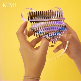 kimi kalimba 17 key thumb piano transparent crystal finger piano kalimba beginner Acrylic Thumb Piano 17-key