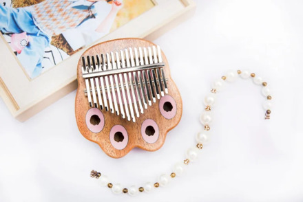 Kimi Kalimba 17 Key Transparent Thumb Piano with Tuner Hammer Gig Kalimba Case Manual