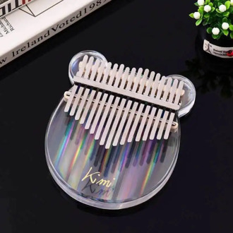 kimi Rainbow kalimba 17 key thumb piano transparent crystal finger piano kalimba beginner Colorful kalimba