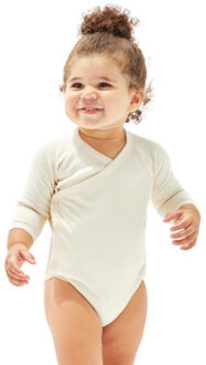 Kimono babypakje met lange mouwen - maat 80 Taupe