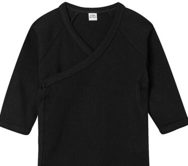 Kimono babypakje met lange mouwen Zwart - 80