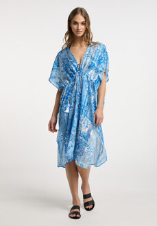 Kimono Dames blauw wit - S