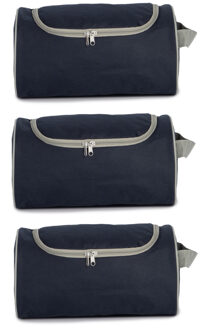 Kimood 3x stuks donkerblauwe schoenentas/reistas 11 liter 35 x 17 x 19 cm