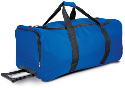 Kimood Blauwe sporttas/weekendtas/reistas op wieltjes 71 cm/66 liter - Sporttassen