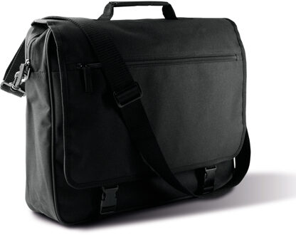 Kimood Documenten tas - zwart - 14 liter - 41 x 10 x 34 cm - schoudertas
