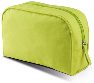 Kimood grote Toilettas / Make-up etui - lime groen - 28 x 18 x 9 cm - Reis etui - Schooletui