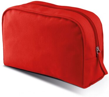 Kimood grote Toilettas / Make-up etui - rood - 28 x 18 x 9 cm - Reis etui - Schooletui