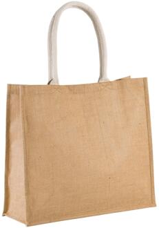 Kimood Klimood Boodschappentas - jute - beige - strandtas - 42x36 cm - 22 liter