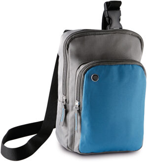 Kimood Reporter tasje - schoudertasje - mannen - blauw/grijs - 15 x 22 x 10 cm