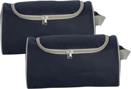 Kimood Schoenentas sport - 2x - 11L - 35 x 17 x 19 cm - blauw - polyester - sportschoenen opbergen