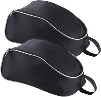 Kimood Schoenentas sport - 2x - 9 liter - zwart - 38 x 20 x 14 cm - sportschoenen opbergen