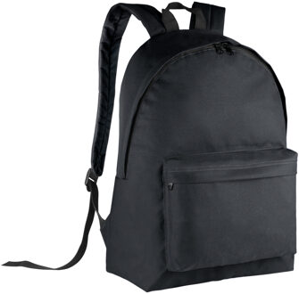 Kimood Schooltas/rugzak voor kinderen - 20 L - basisschool - lunchtas - zwart - 28 x 16 x 38 cm - Rugzak - kind