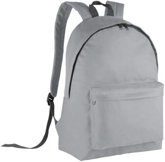 Kimood Schooltas/rugzak voor tieners - 27 L - basisschool - lunchtas - lichtgrijs - 30 x 19 x 42 cm - Rugzak - kind