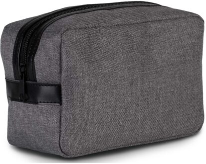 Kimood Toilettas - make-up tasje - grijs - 20 x 14 x 9 cm - voor heren/dames en kinderen