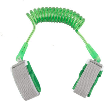 Kind Anti-verloren Pols Link met Trekkabel Leash Gordel Baby Strap Touw Armband Baby Kinderslot kids Levert groen