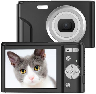 Kind Digitale Camera Fhd 1080P 36.0 Megapixel Vlogging Camera Met 16X Digitale Zoom Met Lithium Batterijen Usb Kabel zwart