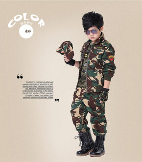 Kind En Najaar Camouflage Pak Kinderen Scouting Uniformen For110cm-155cm Studenten Uniformen Camoflouage