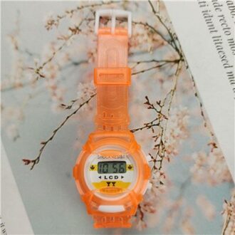 Kind Horloges Led Digitale Horloge Armband Kids Outdoor Sport Horloge Voor Jongens Meisjes Elektronische Datum Klok Reloj Infantil oranje