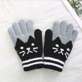 Kind Kids Winter Warme Dikke Handschoenen Baby Meisjes Jongens Peuter Magic Wanten Imitatie Kasjmier Leuke Baby Handschoenen 4-8Y zwart