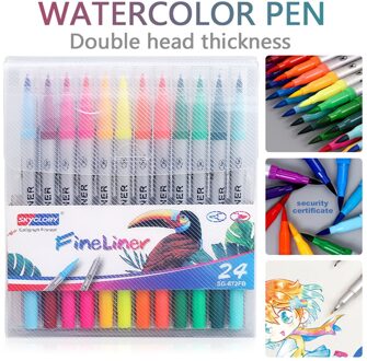 Kind Kleur Pen Set Marker Aquarel Borstel Vette Gekleurde Tekening Fineliner Pen Schilderij Verlichting Praktijk Tool # G30