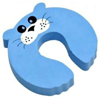 Kind Veiligheid Anti-Snuifje Deur Kaart Baby Verdikte Deur Plug Eva Baby Deur Weerstand Cartoon Deur Clip Baby Bescherming veiligheid Blauw