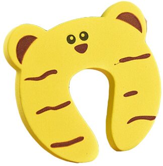Kind Veiligheid Anti-Snuifje Deur Kaart Baby Verdikte Deur Plug Eva Baby Deur Weerstand Cartoon Deur Clip Baby Bescherming veiligheid geel