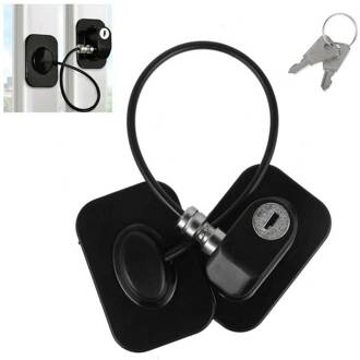 Kind Veiligheid Shifting Koelkast Deurslot Met 2 Toetsen Wachtwoord Security Window Lock Kast Lock Koelkast Vriezer Kast Lock zwart