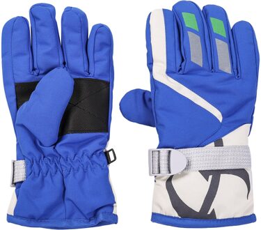 Kind Winter Warm Winddicht Sneeuw Snowboard Ski Sport Outdoor Fietsen Rijhandschoenen Handschoenen Blauw