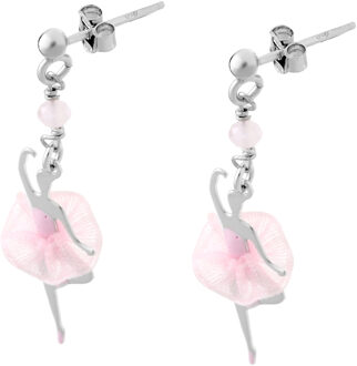 Kinder 925 Sterling Zilver Hangende Oorbellen - Zilver ZO-7131 - One Size