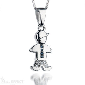 Kinder 925 Sterling Zilveren Ketting met Hanger - Zilver ZH-7340