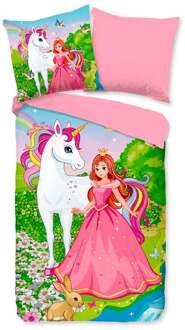 Kinder Dekbedovertrek Good Morning Katoen Fairytale - multi 140x200/220cm Multikleur