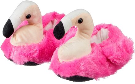 Kinder Dieren Pantoffels/sloffen Flamingo 30/31 Roze