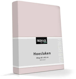 Kinder Hoeslaken - Katoen Jersey Stretch - 70x140cm - Roze - Fresh And Co Kids - Dekbed-Discounter.nl