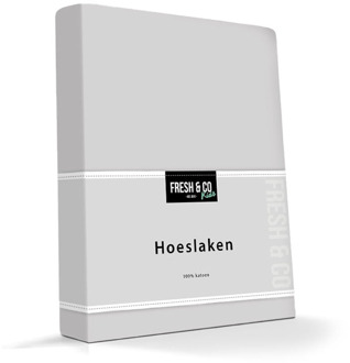 Kinder Hoeslaken - Katoen Jersey Stretch - Grijs - 70x140cm - Grijs - Fresh And Co Kids - Dekbed-Discounter.nl