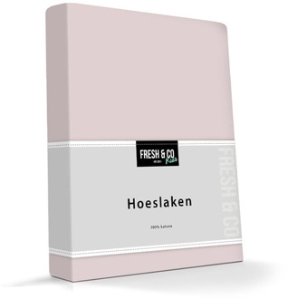 Kinder Hoeslaken - Katoen Jersey Stretch - Roze - 70x140cm - Roze - Fresh And Co Kids - Dekbed-Discounter.nl - 70 x 140/150 cm