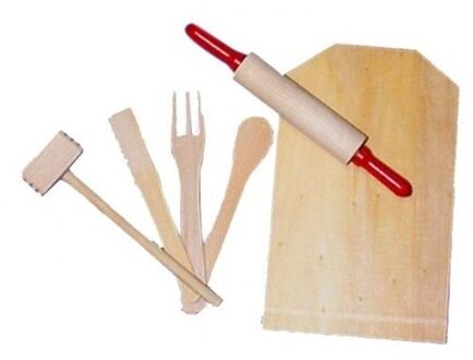 Kinder keuken setje hout 6-delig - Action products
