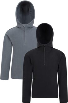 Kinder/Kids Camber Quarter Zip Hoodie (Set van 2) (Zwart) - 5-6J / 110-116cm