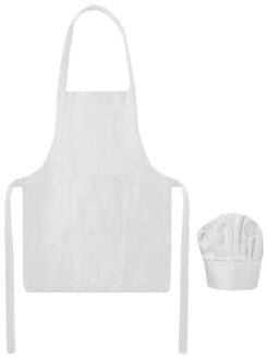 Kinder/kids kinderkoksschort Wit - One size