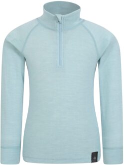 Kinder/Kids Merino Blend Half Rits Base Layer Top (Lichtblauw) - maat