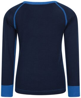 Kinder/Kids Merino II Ronde Hals Base Layer Top (Blauw) - 3-4J / 98-104cm