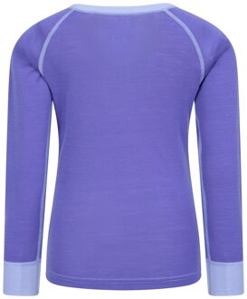 Kinder/Kids Merino II Ronde Hals Base Layer Top (Paars) - 5-6J / 110-116cm