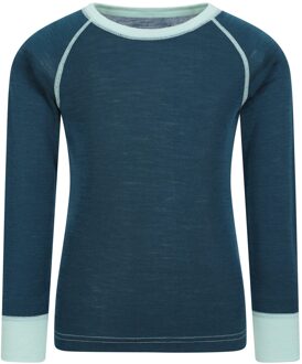 Kinder/Kids Merino II Ronde Hals Base Layer Top (Teal) Groenblauw - 7-8J / 122-128cm