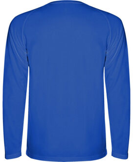 Kinder/kids montecarlo sport t-shirt met lange mouwen - maat 104 Blauw