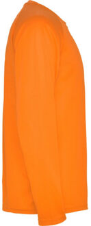 Kinder/kids montecarlo sport t-shirt met lange mouwen Oranje - 152