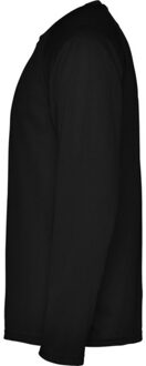 Kinder/kids montecarlo sport t-shirt met lange mouwen Zwart - 104