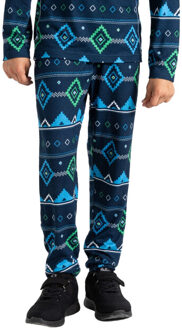 Kinder/kids pow fair isle base layer set Groen - 164