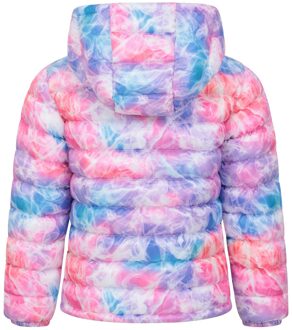 Kinder/Kids Seizoenen Tie Dye Gewatteerde Jas (Helder Roze) - 13J / 158cm